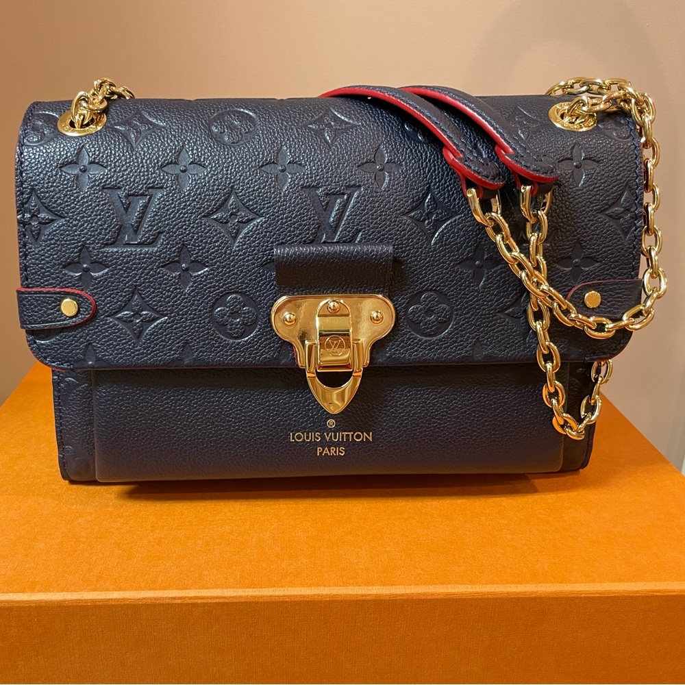 Louis Vuitton Vavin PM Navy/Red Empreinte Shoulder Bag M52271